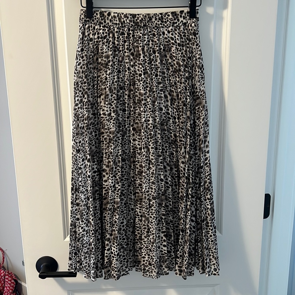 A new day patterned midi skirt